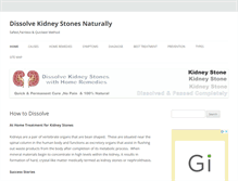 Tablet Screenshot of kidneystoneremovalathome.com